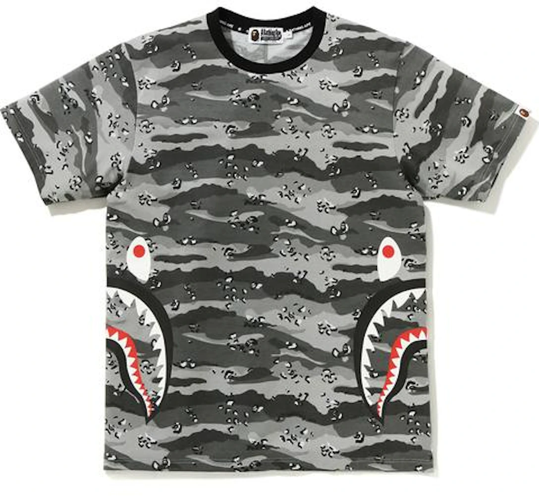 BAPE Desert Camo Side Shark Tee Black Men's - SS21 - US