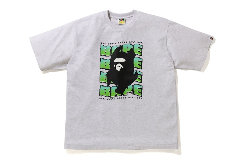 BAPE Distortion Relaxed Tee Gray