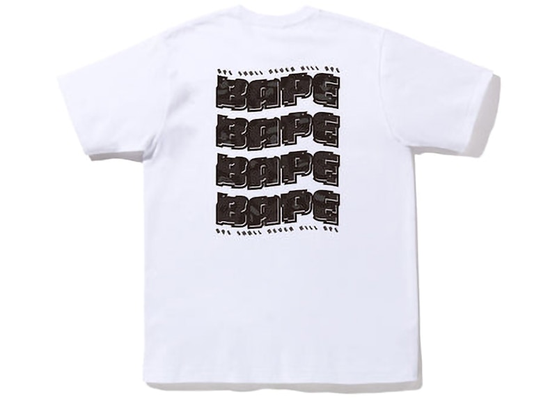 BAPE Distortion Tee White Black