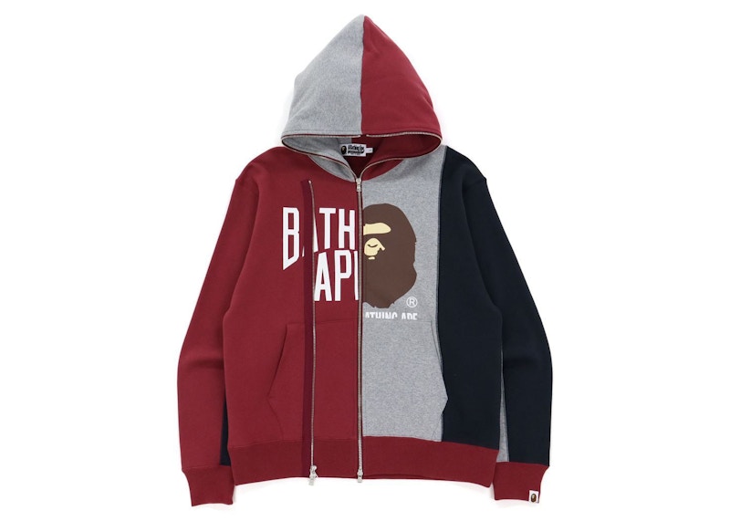 Burgundy outlet bape hoodie