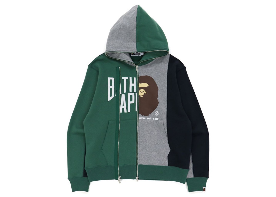 Pre-owned Bape Docking Relaxed Fit Full Zip Hoodie Green