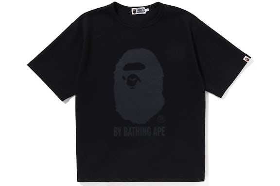 BAPE Double Knit Ape Head Relaxed Fit Tee Black