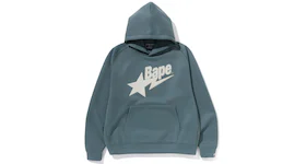 BAPE Double Knit Circle Logo Relaxed Fit Hoodie Grey