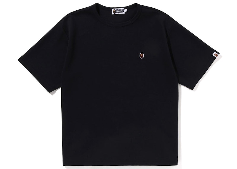 BAPE Double Knit Logo Relaxed Fit Tee Black Men's - SS23 - US