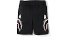 BAPE Double Knit Side Shark Shorts Black