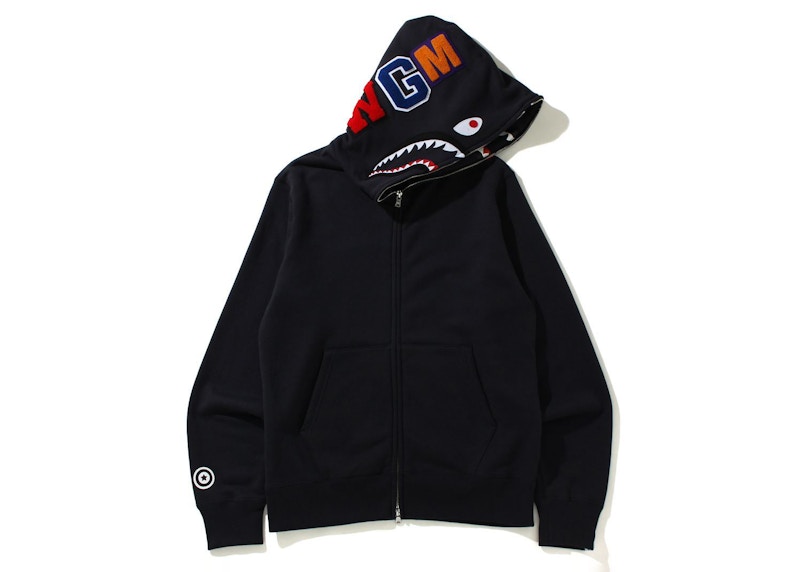 42％割引ブラック系,M人気新品 BAPE X F.C.R.B SHARK FULL ZIP HOODIE パーカー トップスブラック系M ...