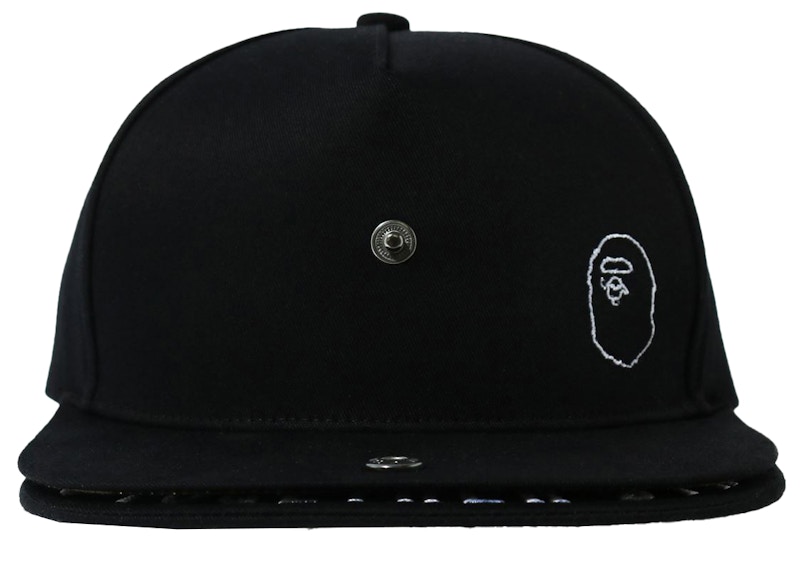 BAPE Double Visor Snapback Cap Black