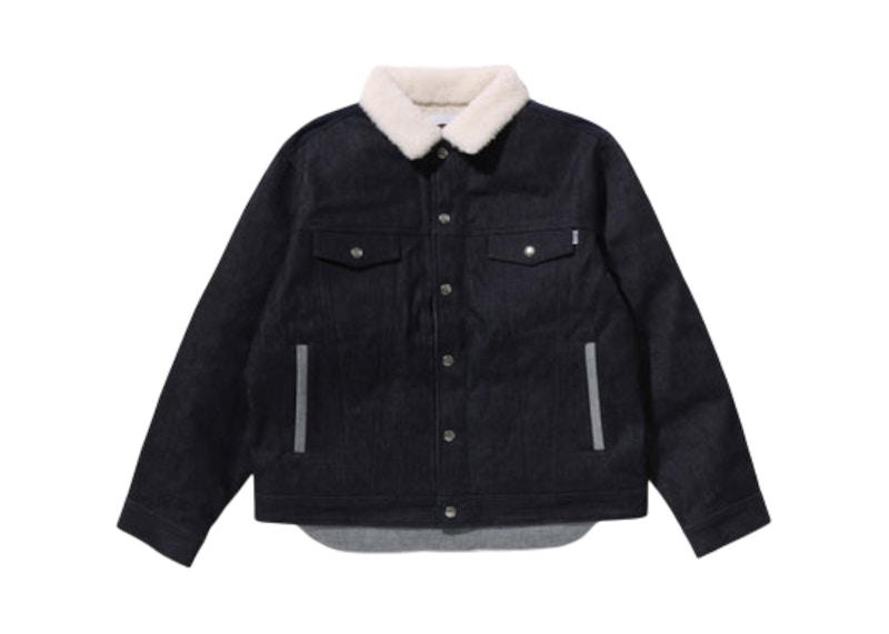 BAPE Down Wide Denim Jacket Indigo