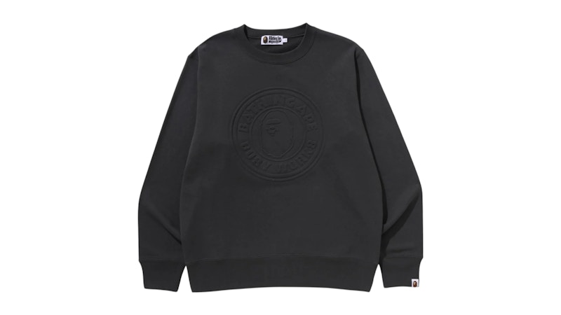 【BAPE】20A/W BUSYWORKS LOOSEFIT CREWNECK BAPE Emboss Busy Works Crewneck Sweatshirt Black Men's - FW25 - GB