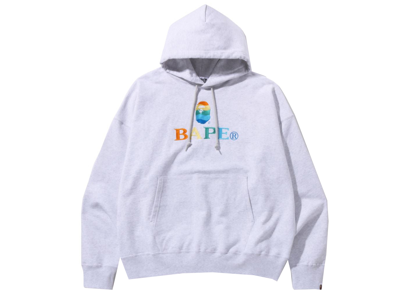 BAPE Embroidery Loose Fit Pullover Hoodie Gray Men's - SS22 - US