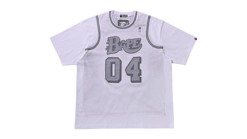 BAPE Fake Print Relaxed Fit Tee White