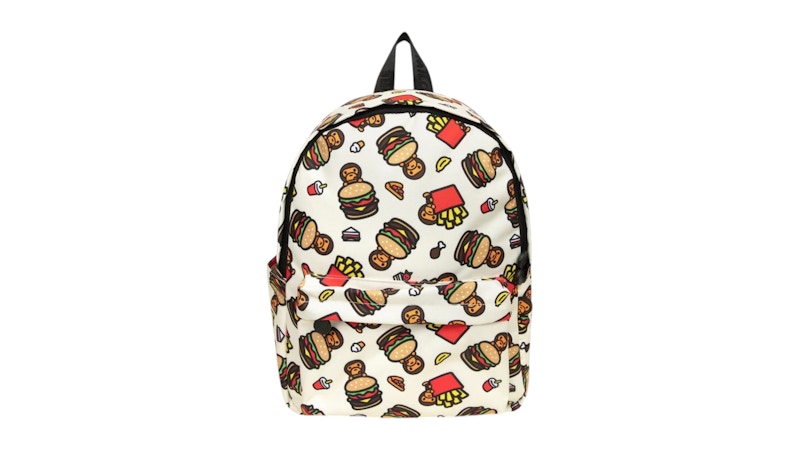 Pre-owned Bape Fast Food All Print Pattern Mini Backpack Backpack