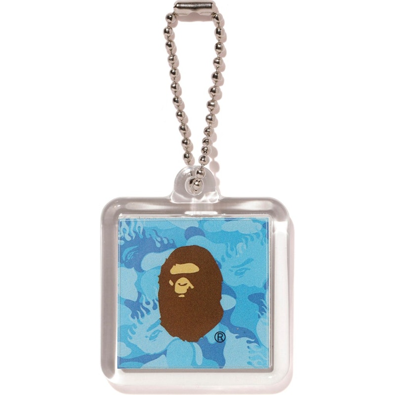 BAPE Fire Camo Keychain Blue