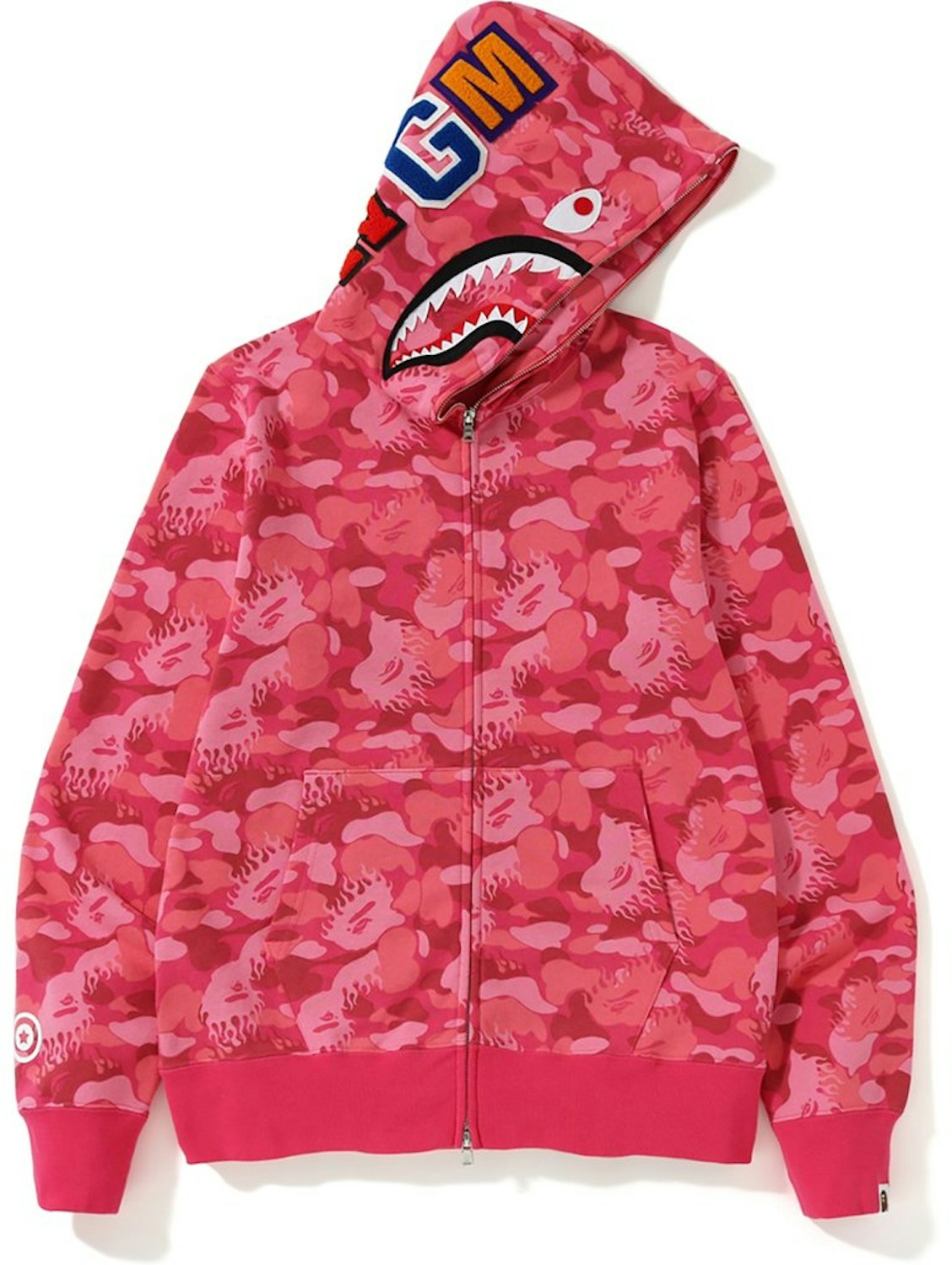 Pink camo shark hoodie Clearance