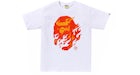 BAPE Flame Ape Head T-Shirt Weiß/Rot