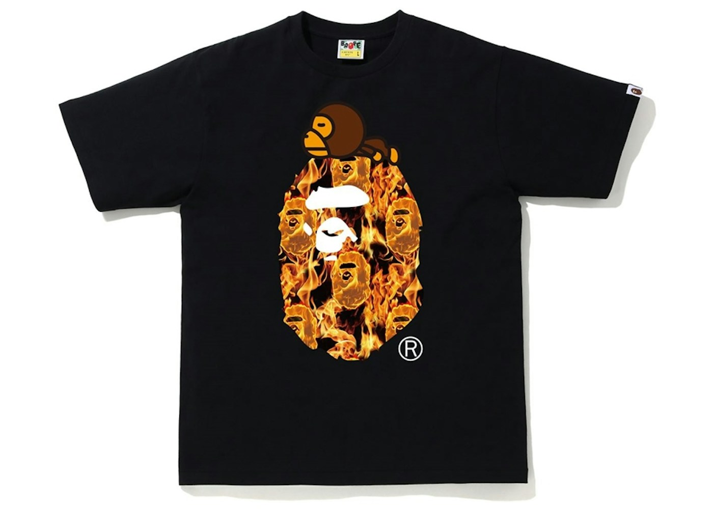 bape flame t shirt