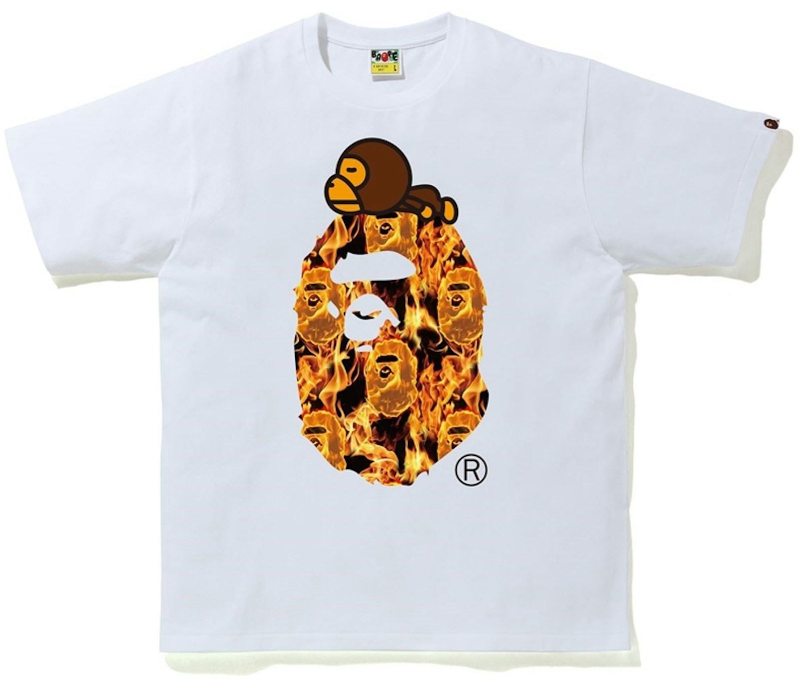 bape flame t shirt