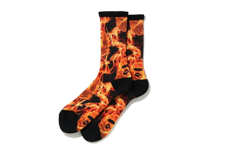 BAPE Flame Socken Orange