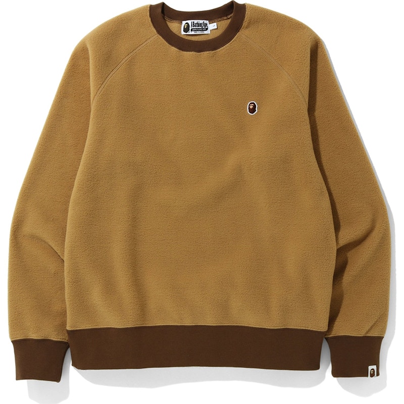 BAPE Fleece One Point Girocollo Beige