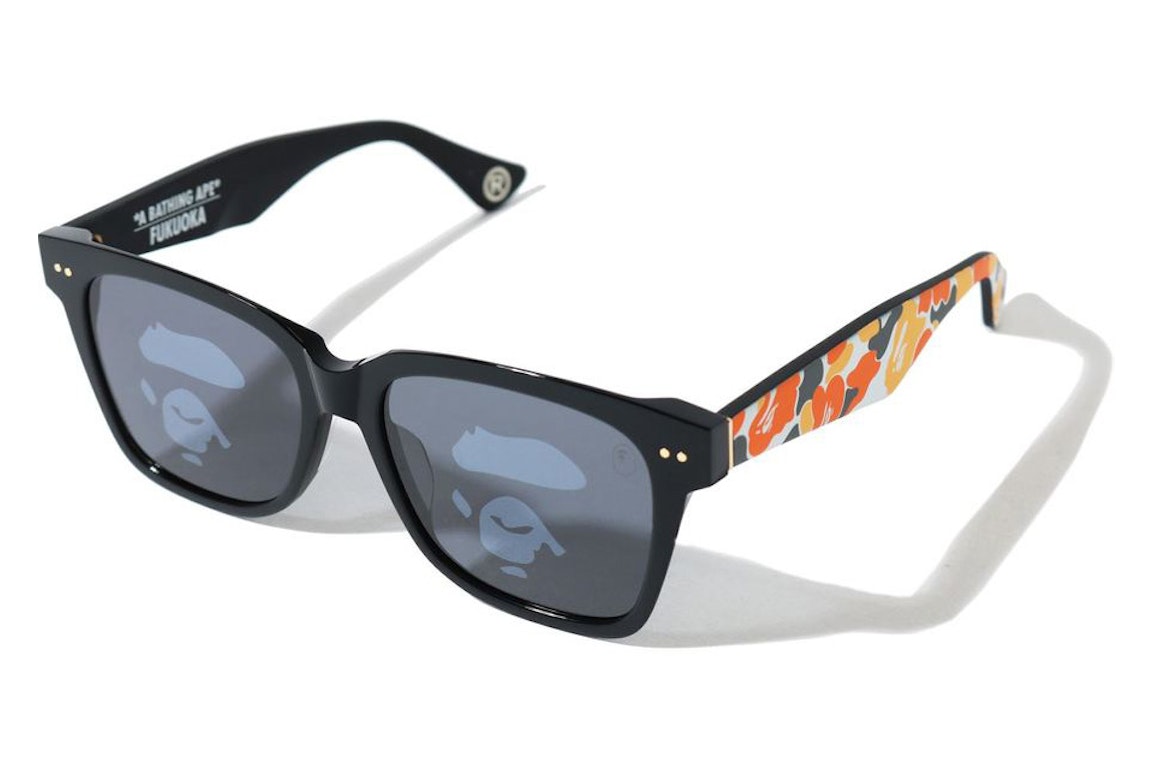 Pre-owned Bape Fukuoka Sunglasses Black/orange