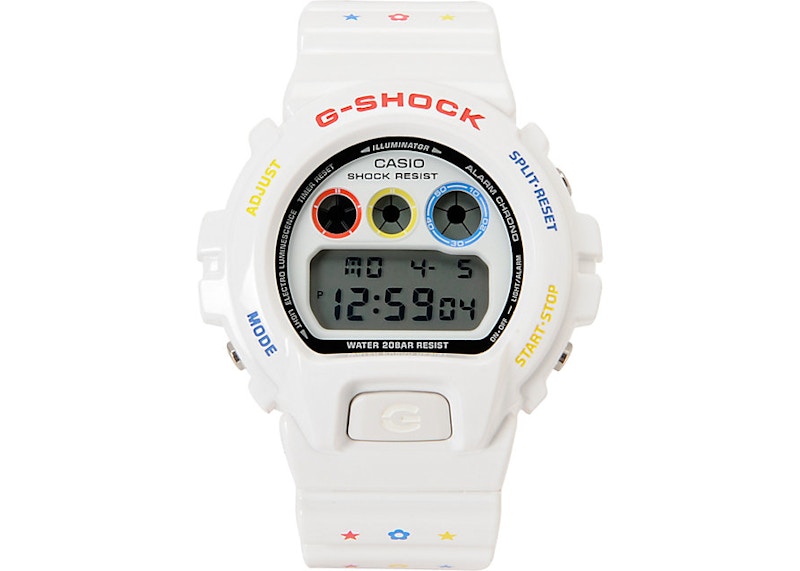 BAPE G-Shock X Bearbrick DW6900MT-7 LTD Watch White 45mm in