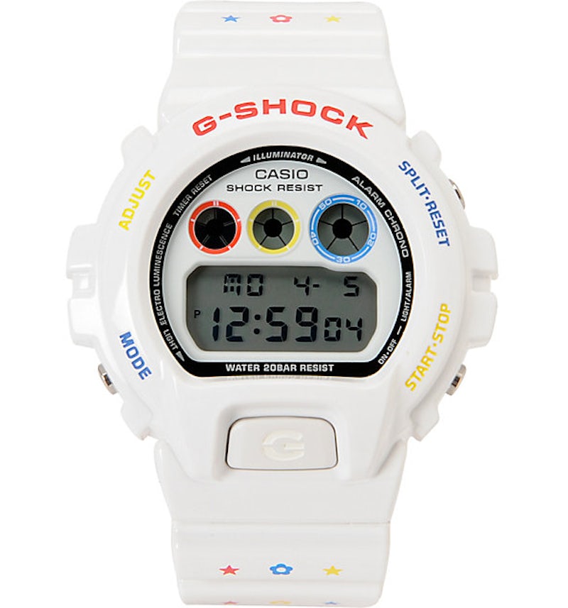 BAPE G-Shock X Bearbrick DW6900MT-7 LTD Watch White 45mm