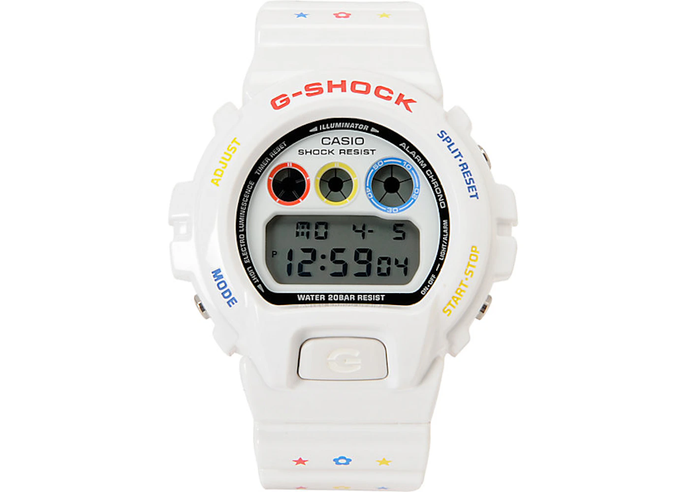 BAPE G-Shock X Bearbrick DW6900MT-7 LTD Watch White 45mm in Resin US