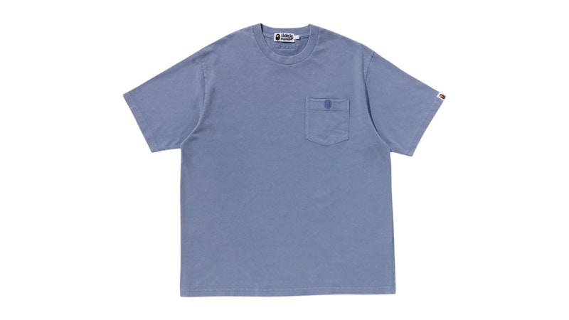 T-shirt à poche BAPE Garment Dye One Point, coupe décontractée, bleu marine