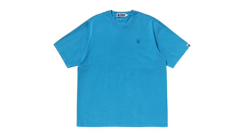 ◆BAPE◆ Garment dye one point relaxed fit t-shirt M BLUE 00 BAPE Garment Dye One Point Relaxed Fit Tee Blue Men's - SS25