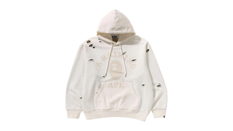 BAPE Garment Dye Shark Relaxed Fit Tee (FW25) Ivory Men's - US