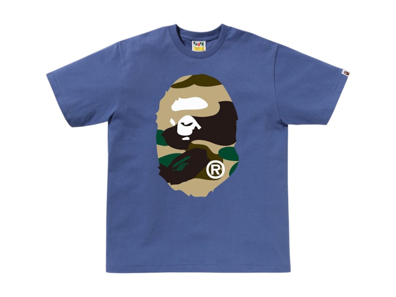 国内配送★A BATHING APE★GIANT 1ST CAMO BIG APE HEAD TEE 6色 BAPE Giant 1st Camo Big Ape Head Tee Navy/Yellow Men's