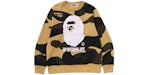 BAPE Giant 1st Camo By Bathing Ape Crewneck Sweatshirt Yellow