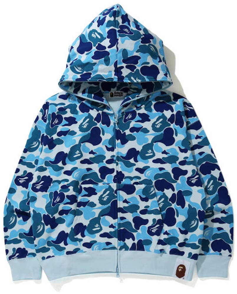 Bape Giant Abc Camo Full Zip Hoodie Blue Ss21