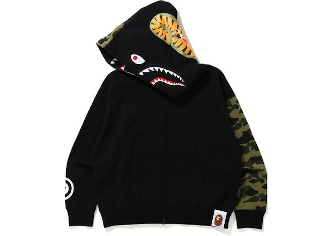 Bape Giant Shark Full Zip Hoodie Black Fw Bape Giant Shark Full Zip Hoodie Black Fw