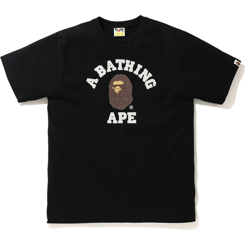 売れ筋がひ贈り物！ Beads Glass BAPE College US - SS20 - Men's Black (SS20) Tee トップス