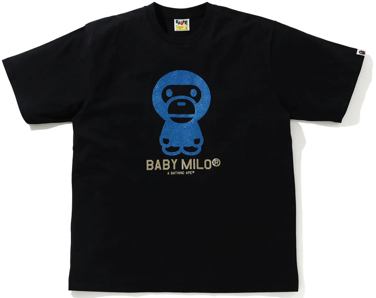BAPE Glitter Baby Milo Tee Black/Blue Men's - SS21 - US