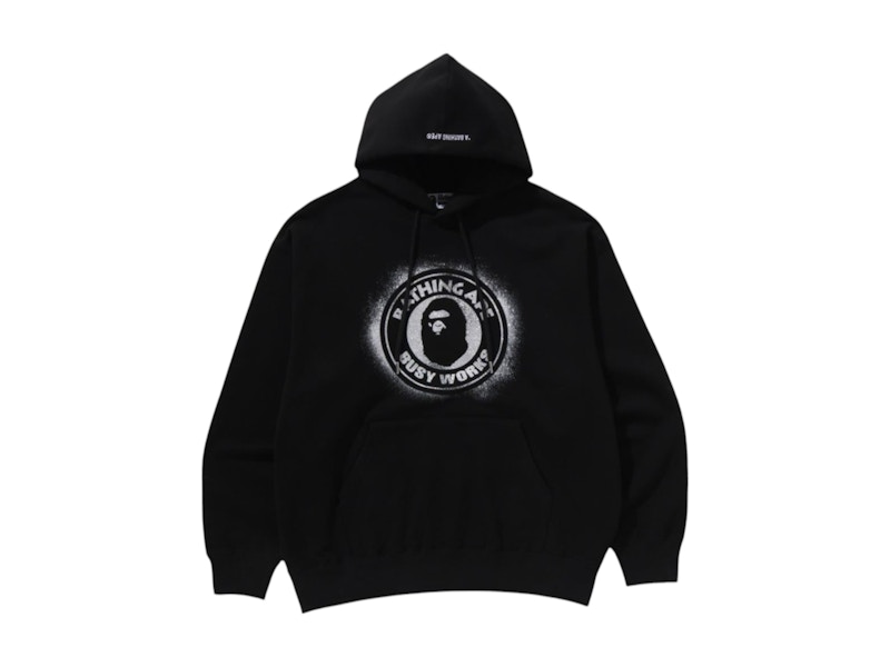 【A BATHING APE】GLITTER PRINT BUSY WORKS PULLOVER HOODIE BAPE Glitter Print Busy Works Relaxed Fit Pullover Hoodie