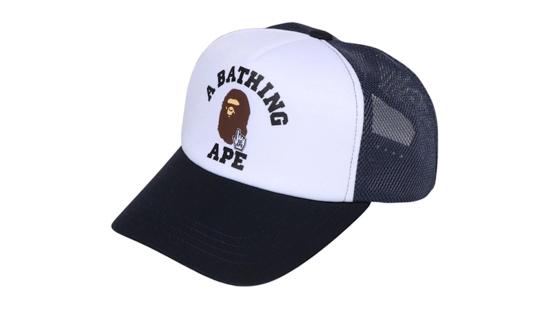 GO APE POINTER COLLEGE MESH CAP ネイビー BAPE Go Ape Pointer College Mesh Cap Navy メンズ - SS25 - JP