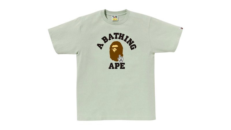 T-shirt universitaria BAPE Go Ape Pointer Verde