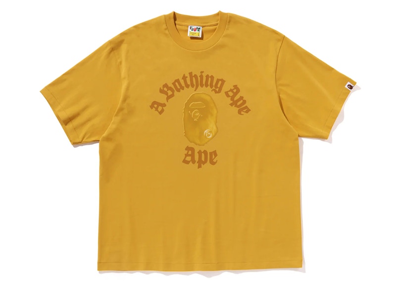 BAPE Gothic College Relaxed Fit Tee Yellow