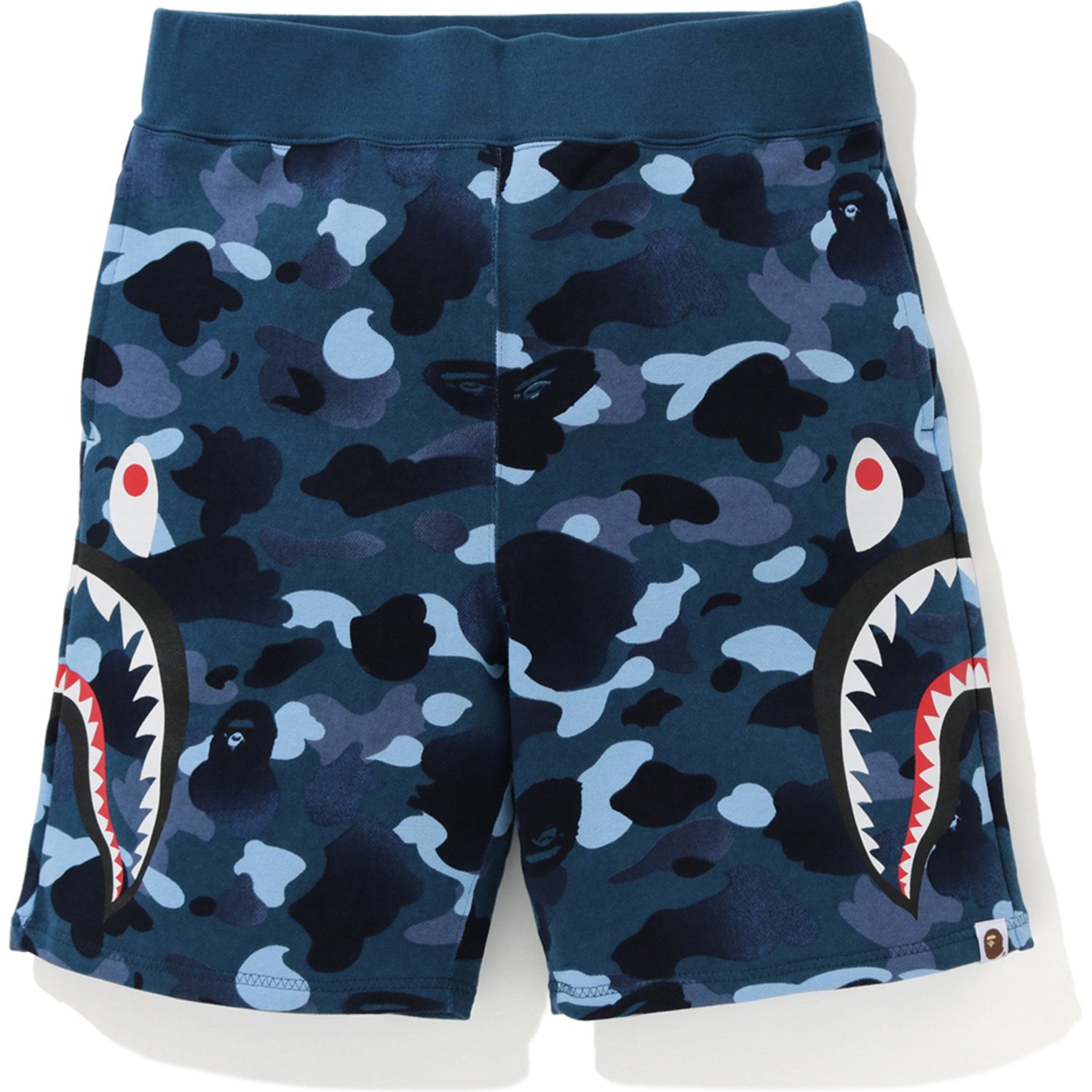 BAPE Gradation Camo Side Shark Sweat Shorts Blue Men's - FW19 - US