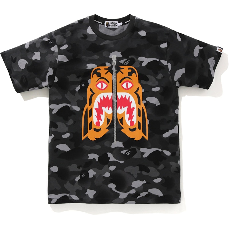 安い低価BAPE Gradation Camo Tiger Tee BLUE トップス