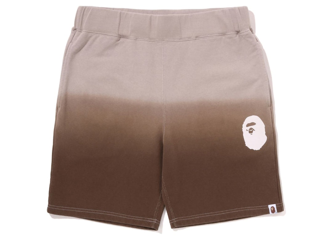 Pre-owned Bape Gradation Sweat Shorts Brown