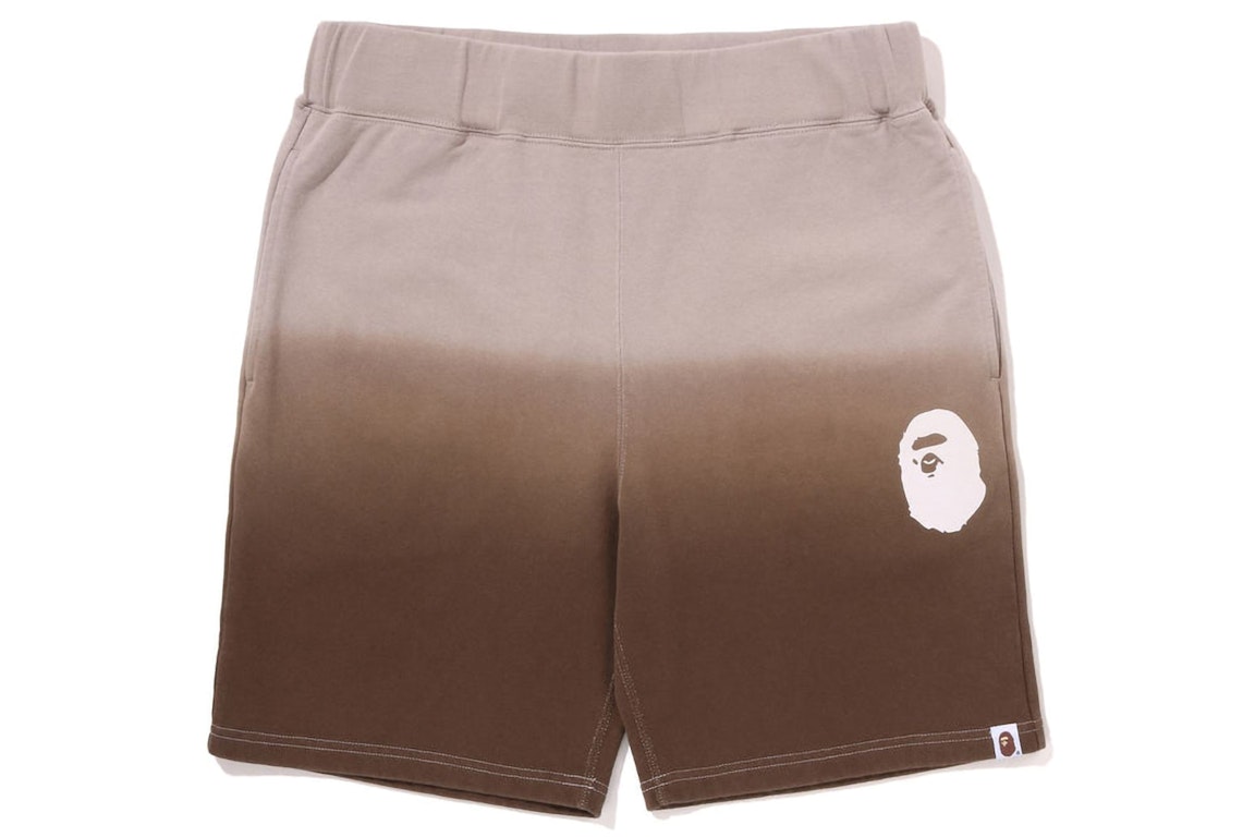 Pre-owned Bape Gradation Sweat Shorts Brown