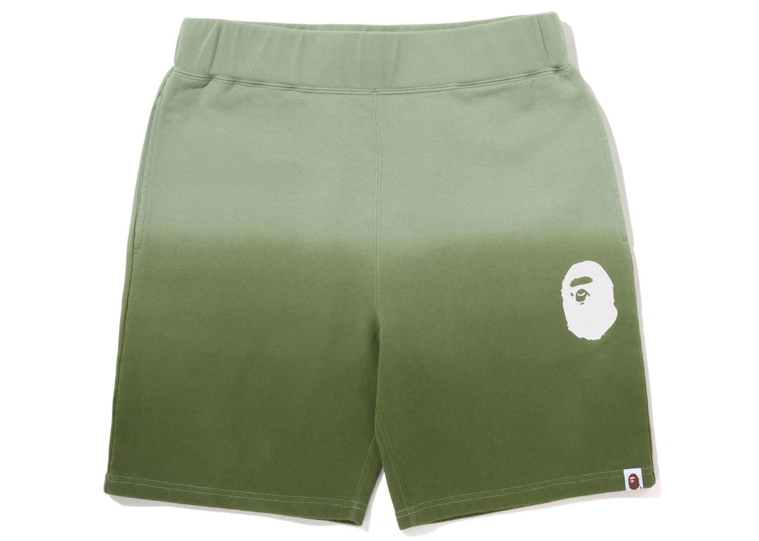Pre-owned Bape Gradation Sweat Shorts Green