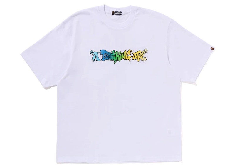 BAPE Graffiti A Bathing Ape Relaxed Fit Tee White Men's
