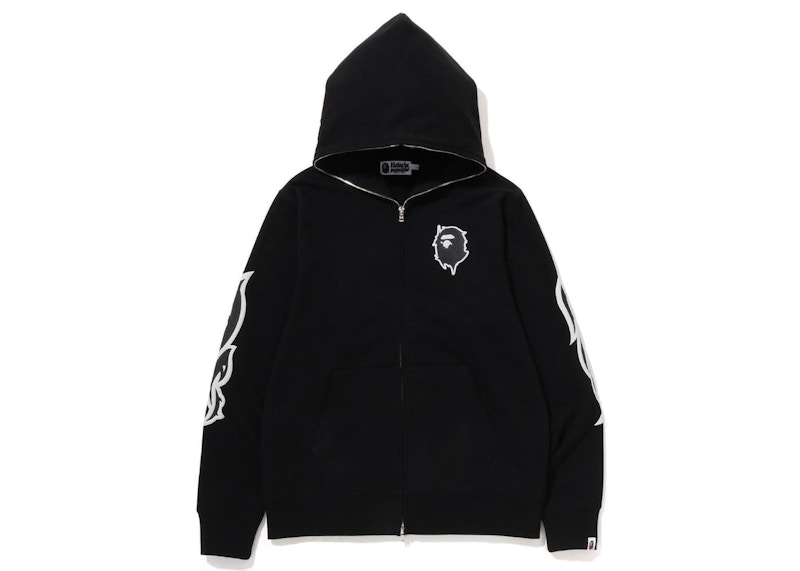 BAPE Graffiti Bape Full Zip Hoodie Black - FW22 - US