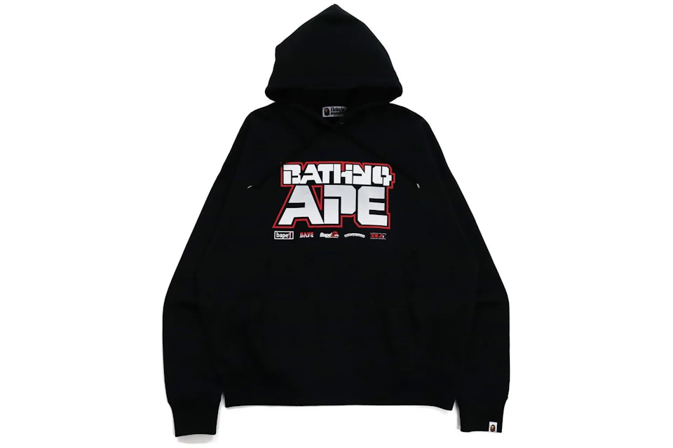 BAPE Graphic #1 Loose Fit Pullover Hoodie Black