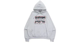BAPE Graphic #1 Loose Fit Pullover Hoodie Gray