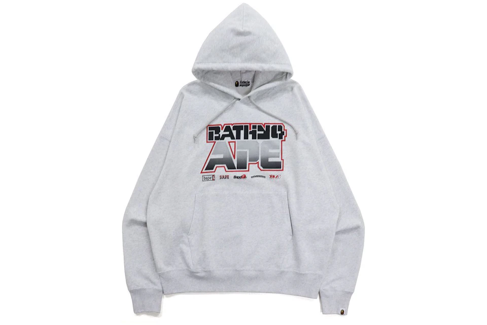 BAPE Graphic #1 Loose Fit Pullover Hoodie Gray